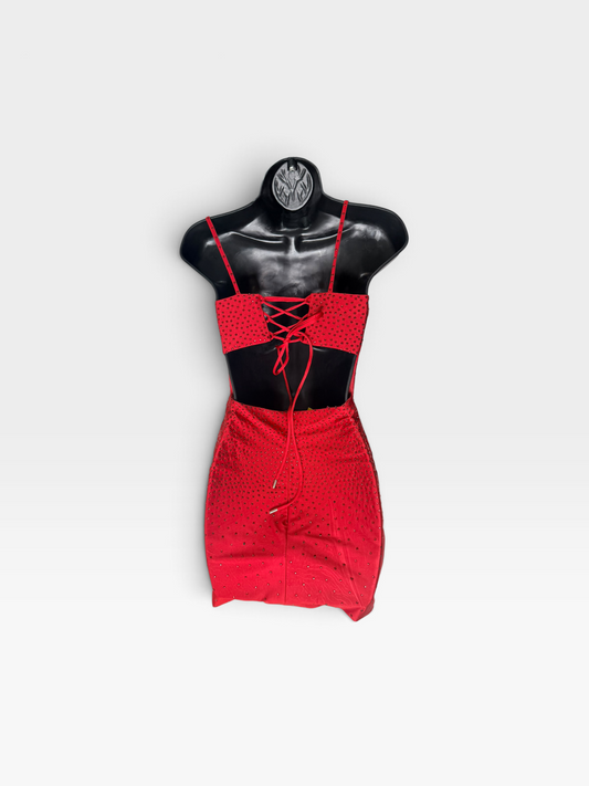 RED KISS PROM SEQUIN DRESS (NWT $149) 0