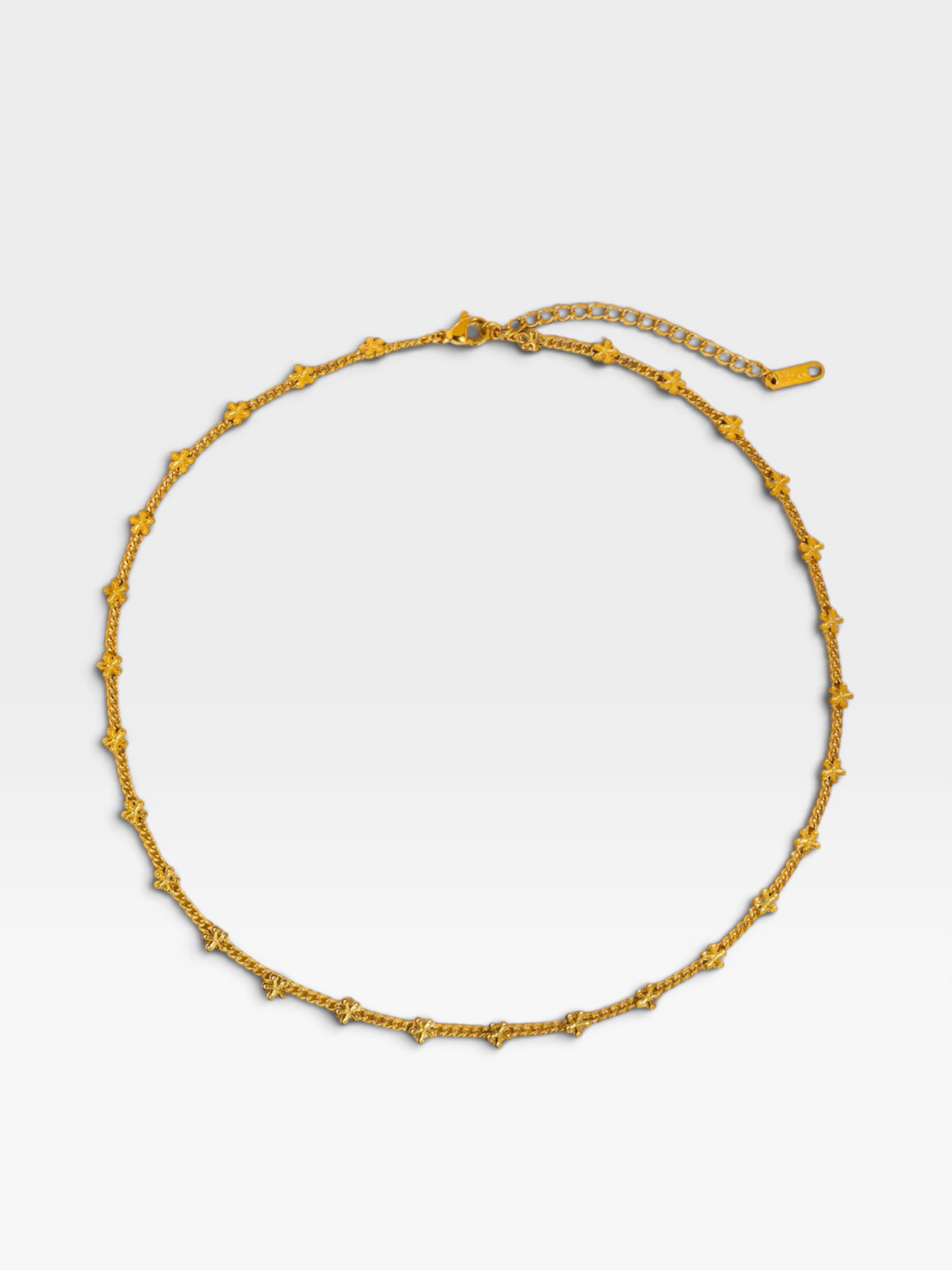 18K GOLD NON-TARNISH DAINTY FLOWER NECKLACE