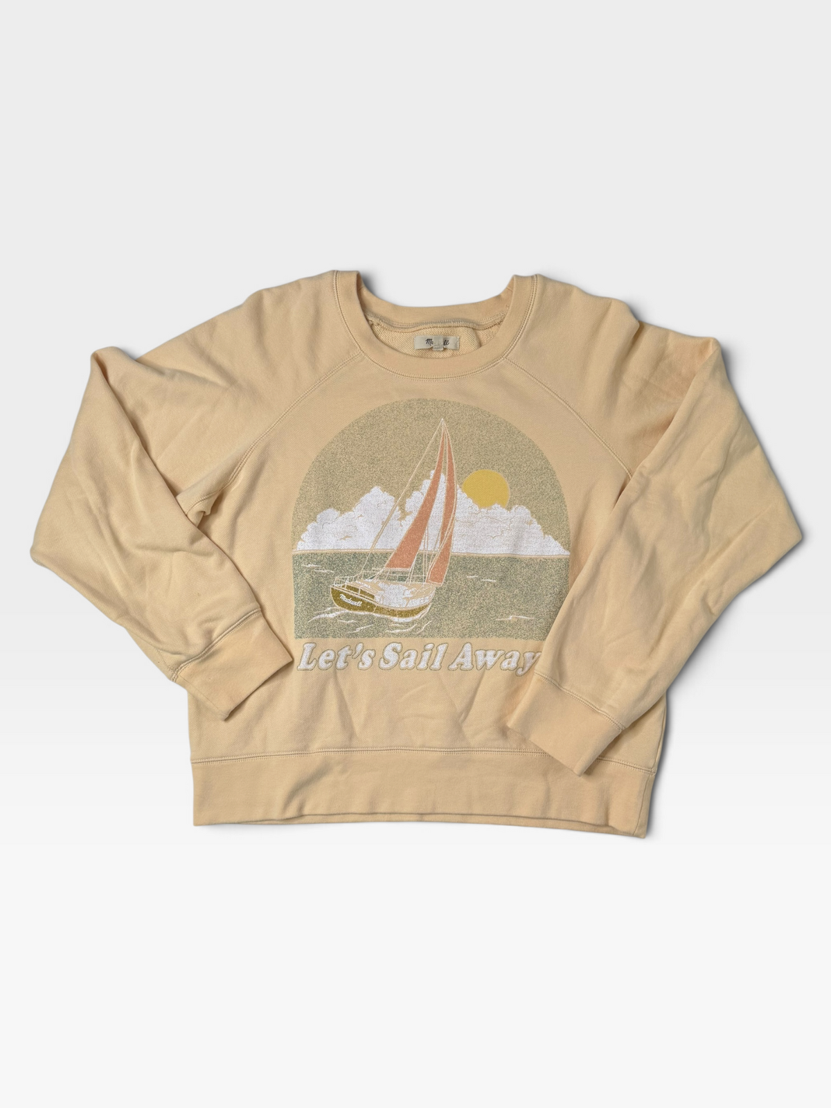 YELLOW/GRAPHIC MADEWELL PULLOVER L