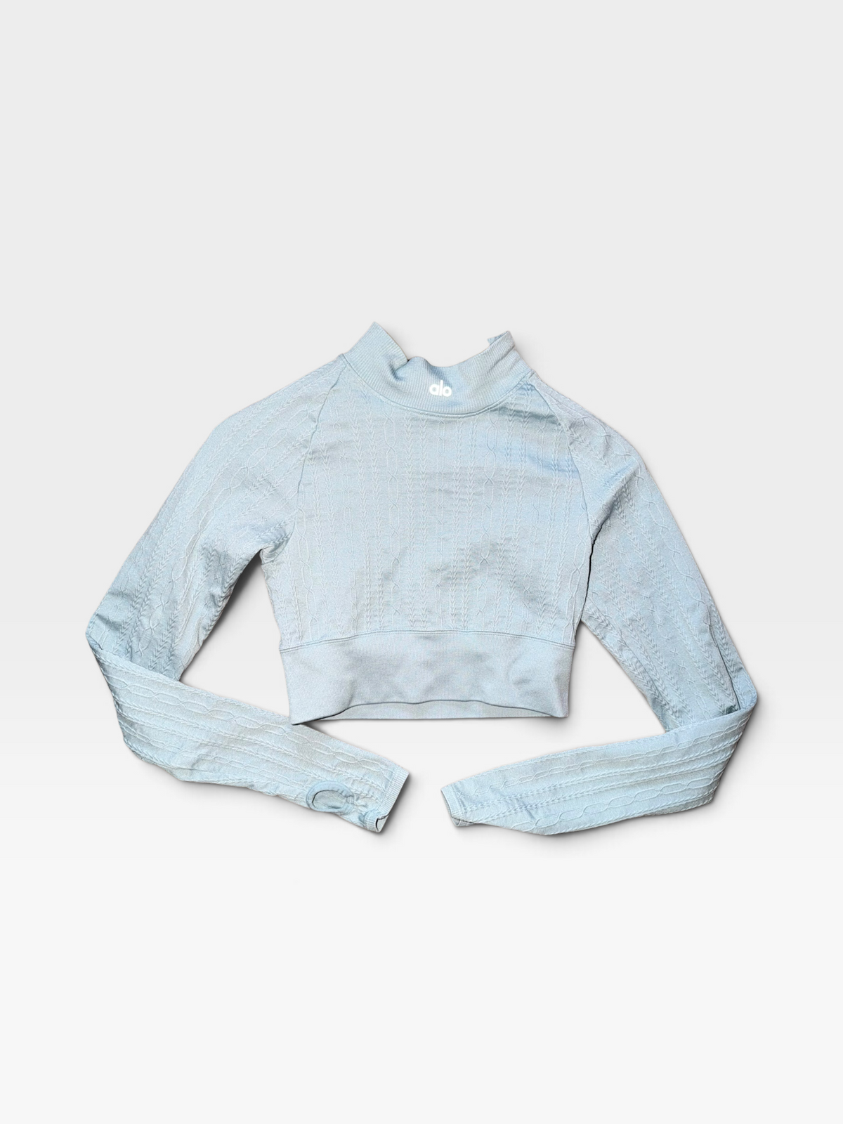 SEAFOAM ALO LONGSLEEVE TOP (ORG. $88) S