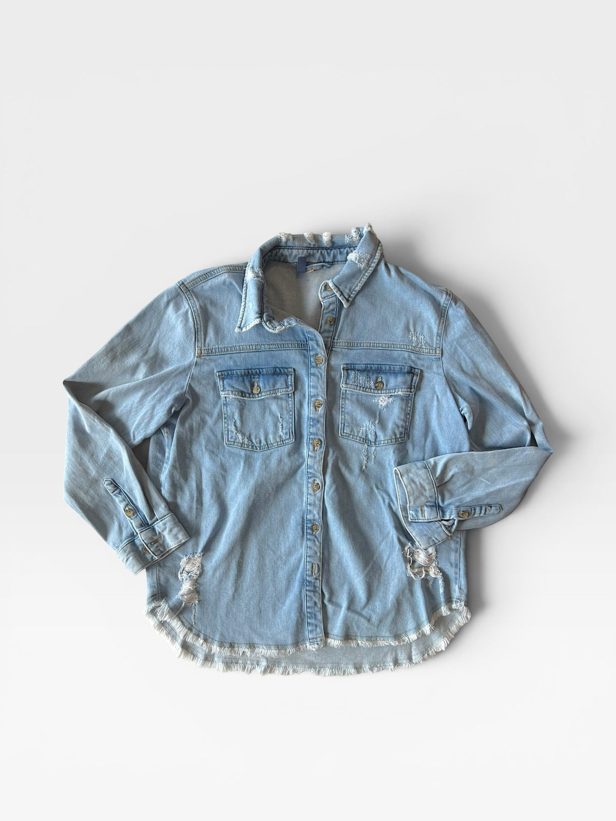 DENIM PILCRO BUTTON UP TOP S