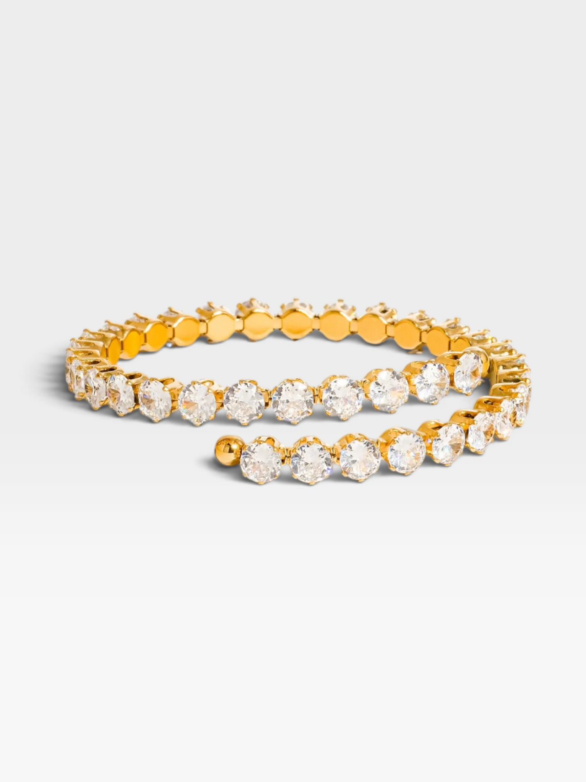 18K GOLD NON-TANISH CZ GLAM BRACELET