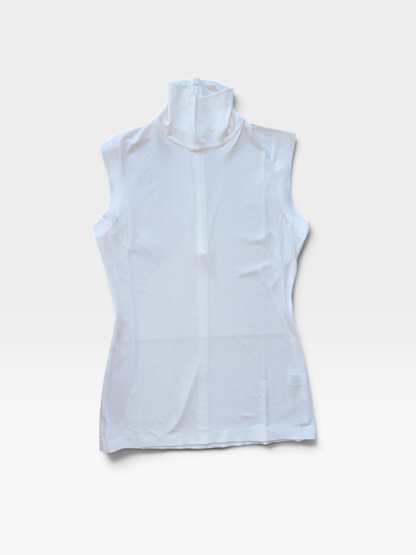 WHITE NORMA KAMALI HIGH-NECK TANK (ORG. $195) M