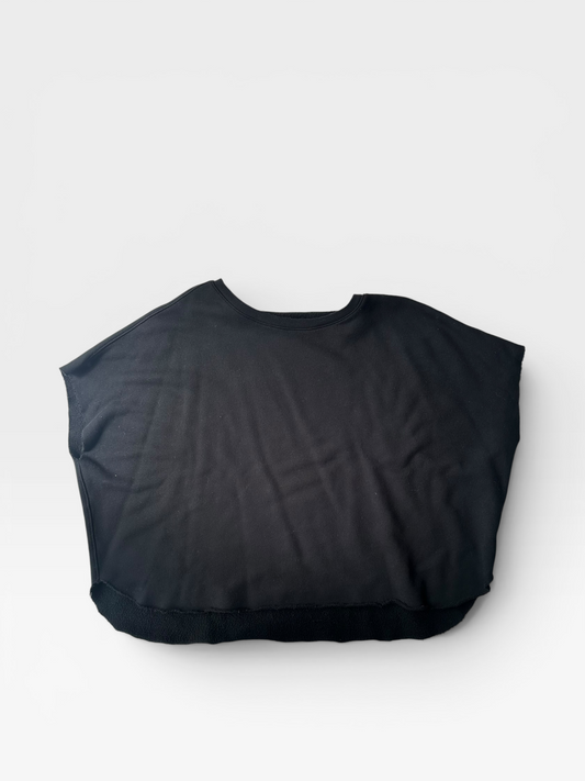 BLACK FRANK & EILEEN TEE LAB SHORT-SLEEVE SWEATSHIRT TOP OS