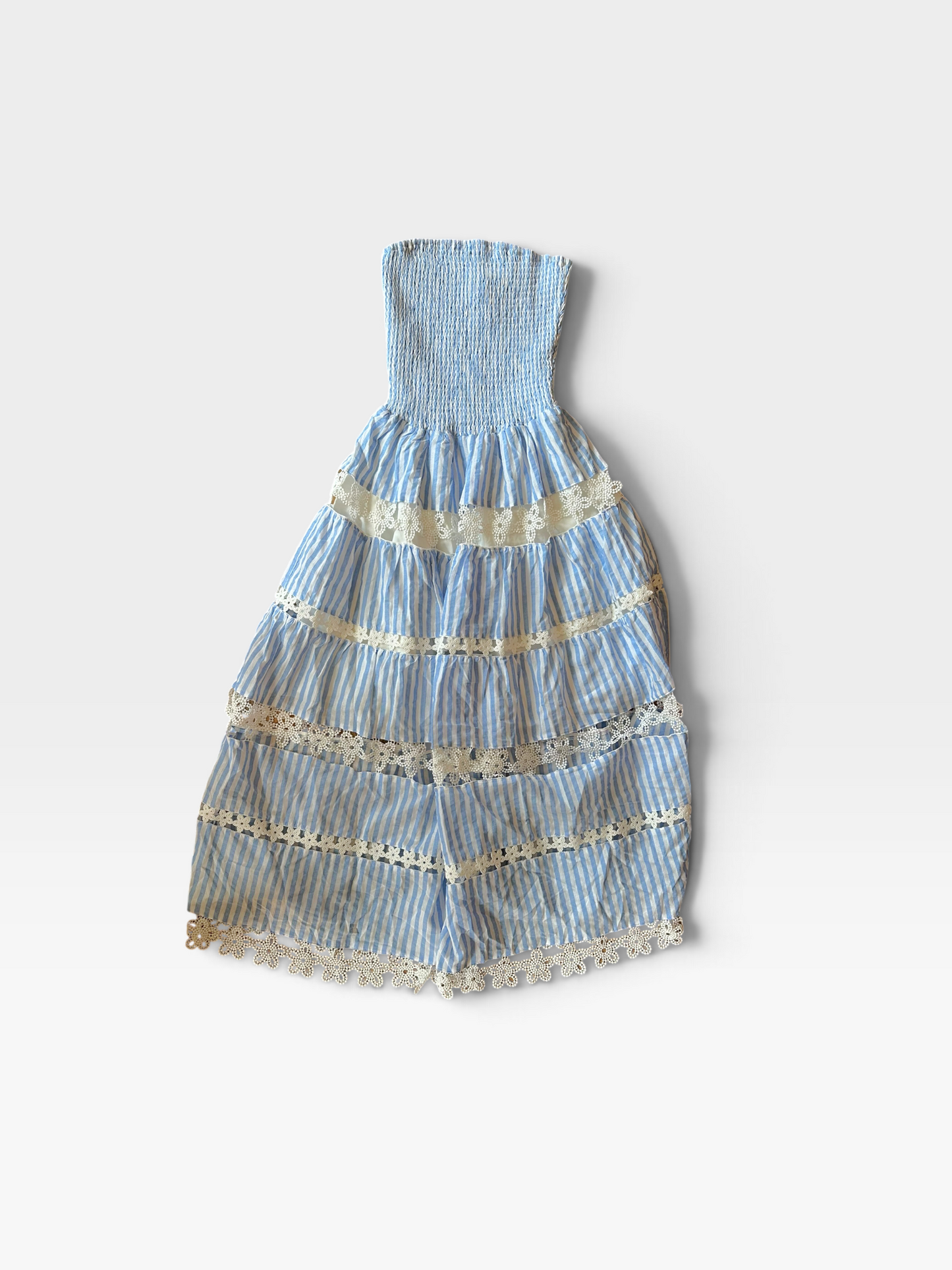 BLUE/WHITE STRUT & BOLT DRESS S