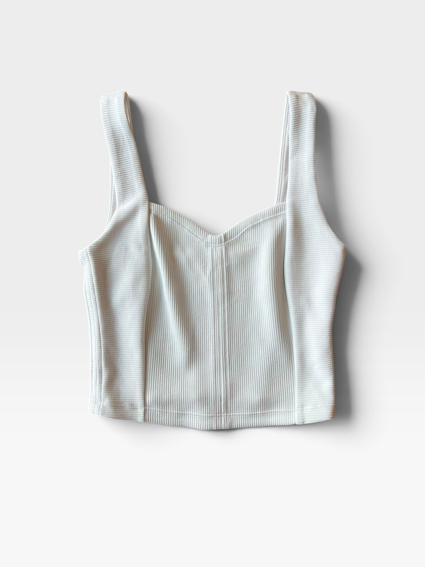 WHITE LULULEMON TANK XS