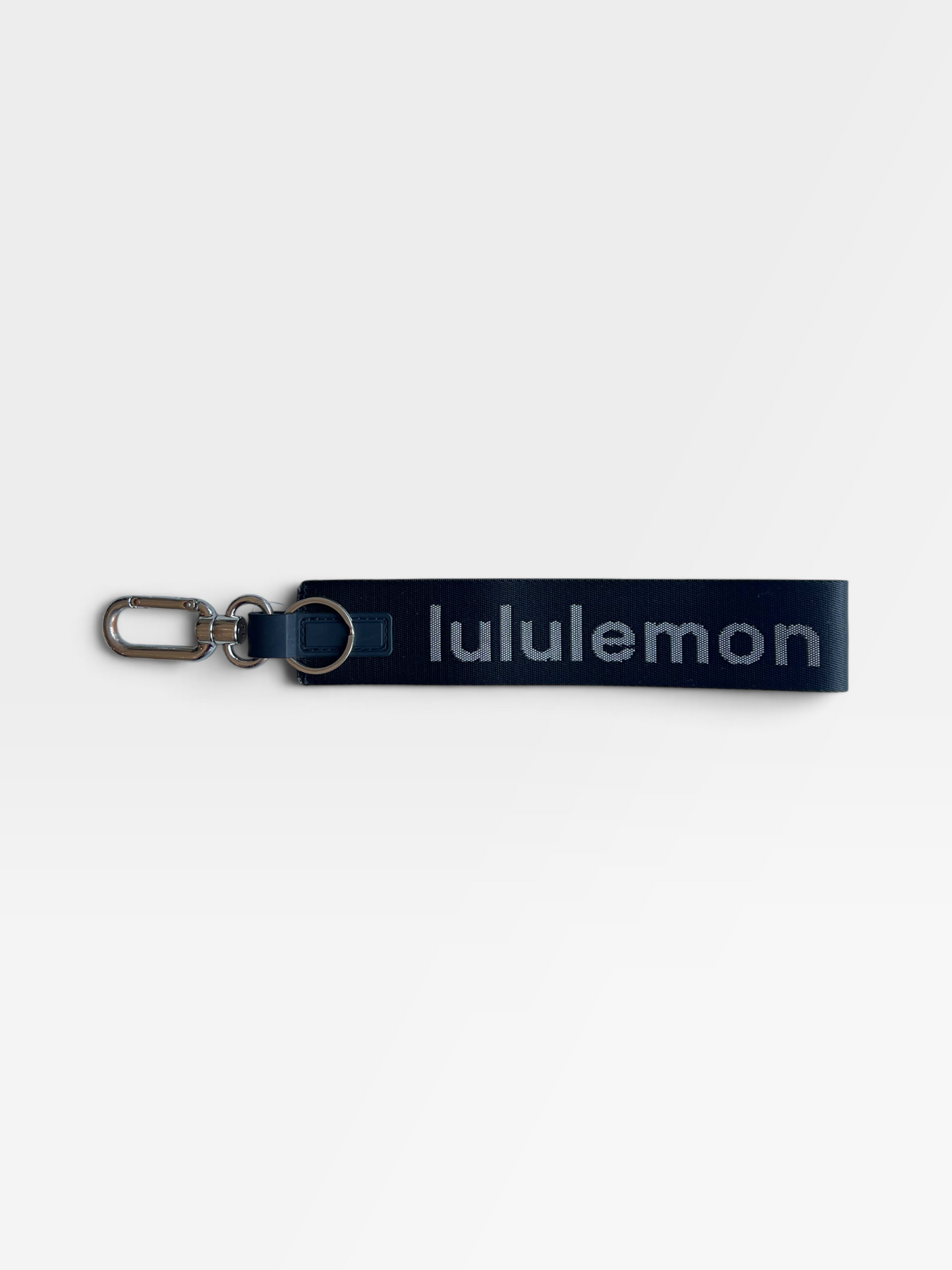BLACK LULULEMON KEYCHAIN