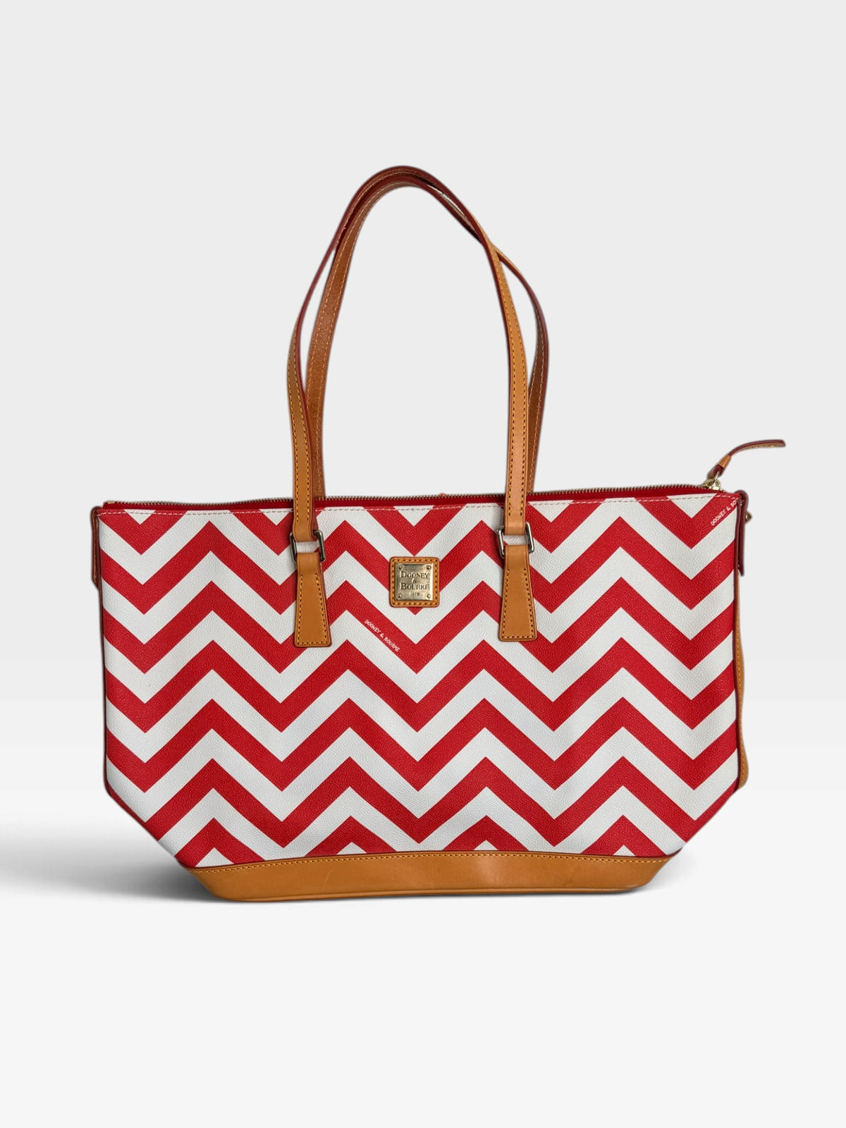 RED/WHITE DOONEY & BOURKE CHEVRON TOTE