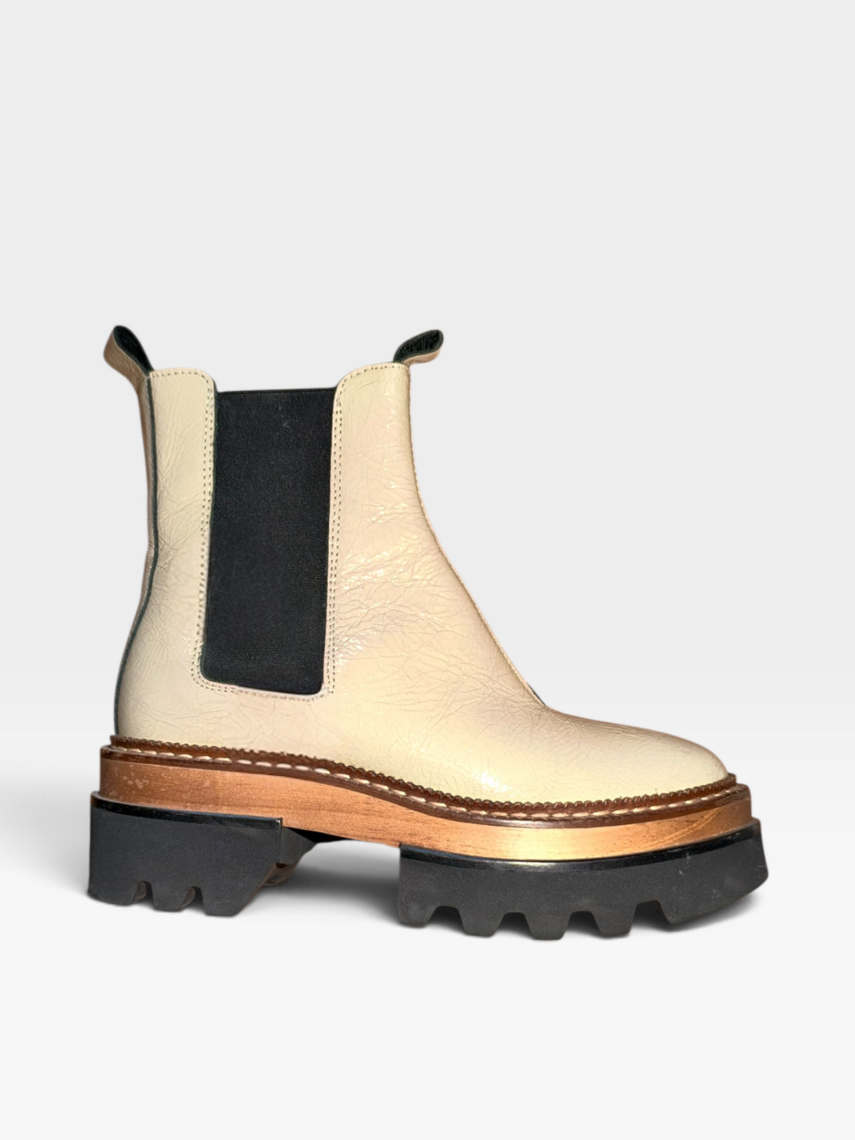 CREAM FREE PEOPLE JAMES CHELSEA BOOTS (ORG. $188) | 38