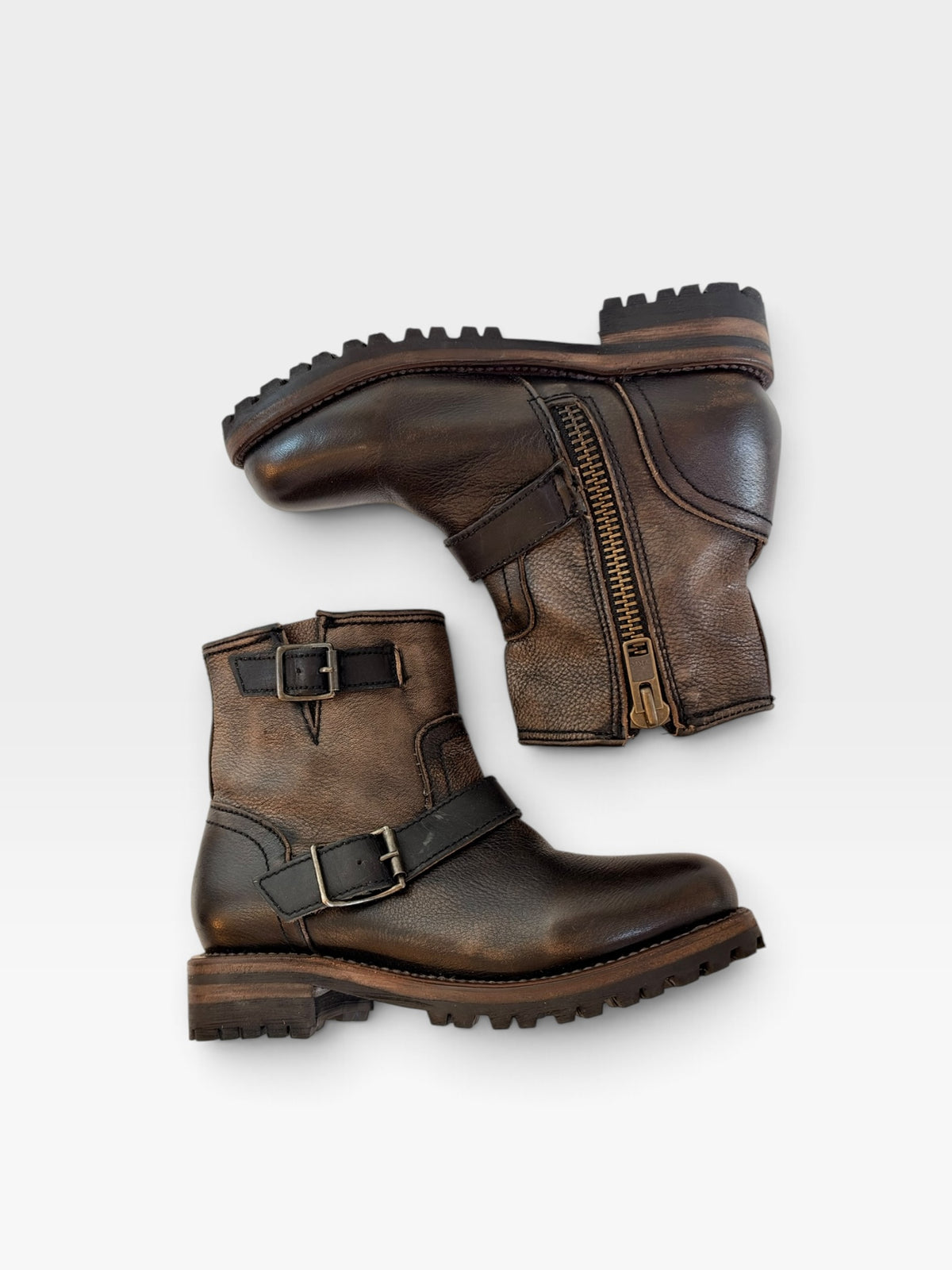 BROWN/BLACK FREEBIRD HARLEY BOOTS (ORG. $275) | 6