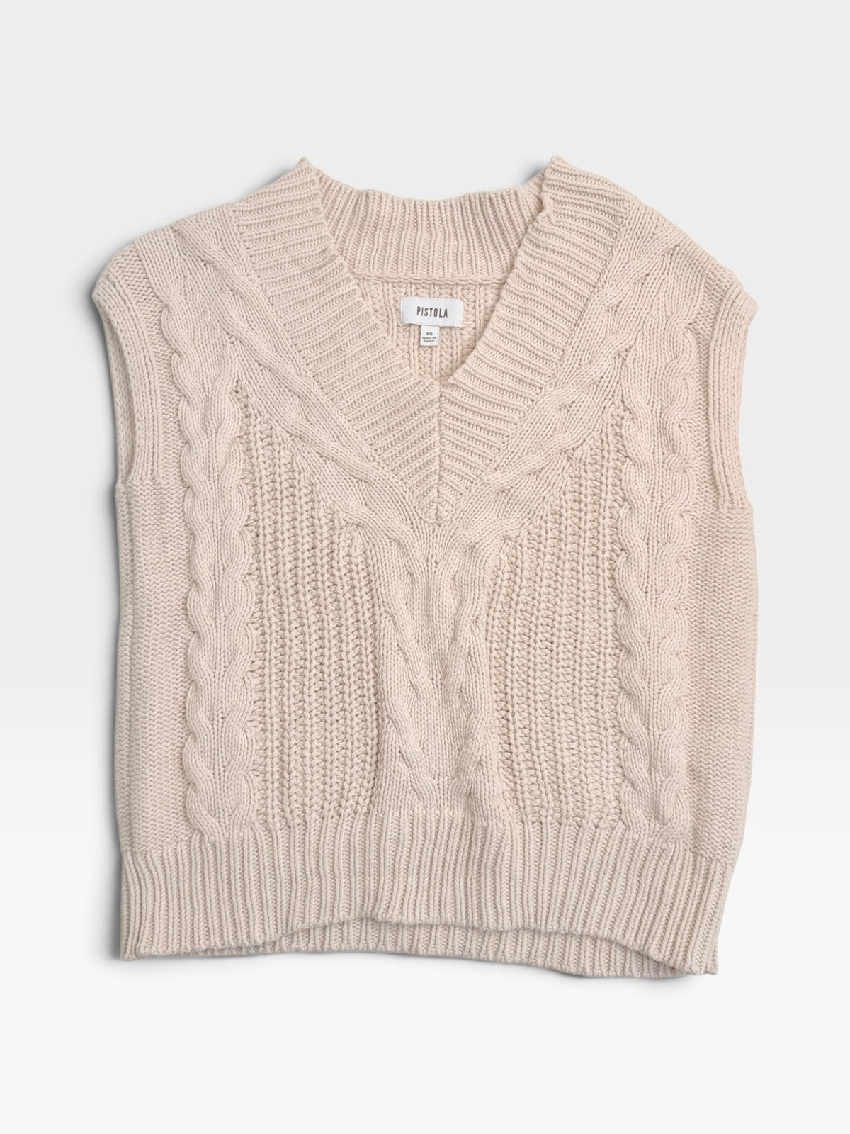 BEIGE PISTOLA SWEATER VEST XS