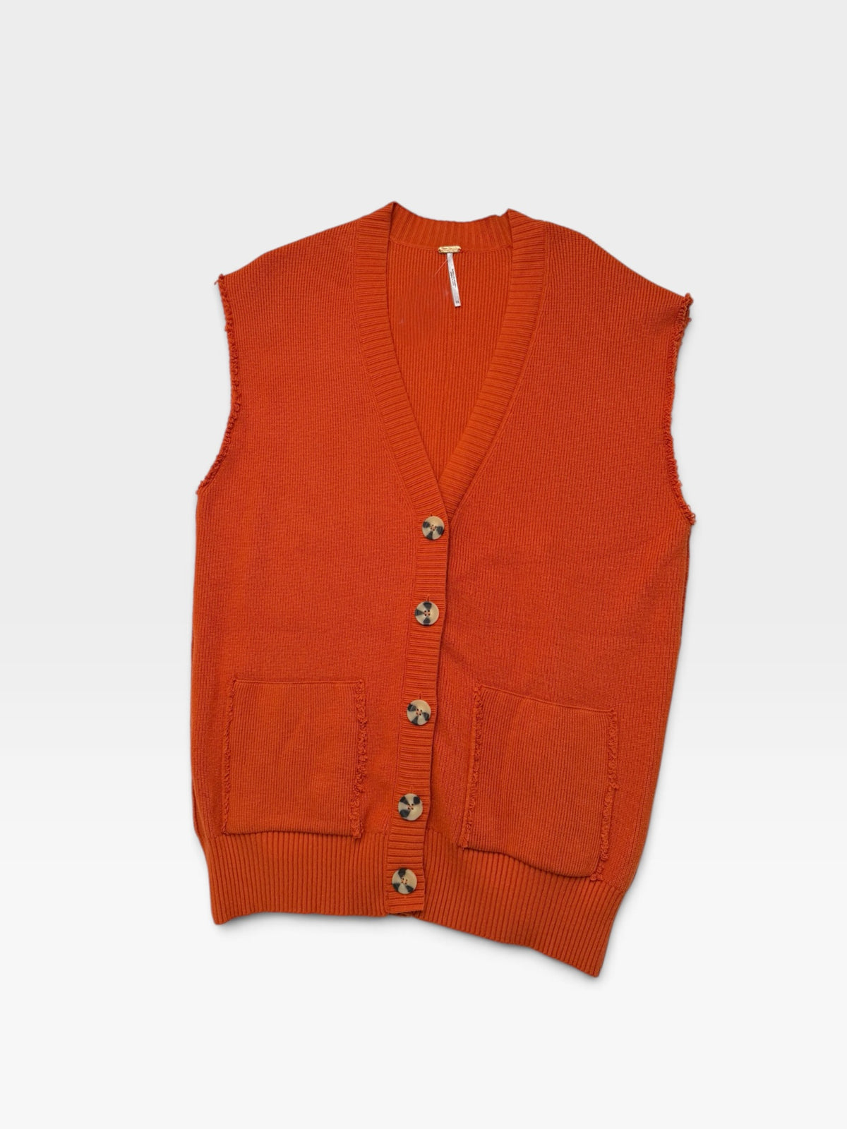 ORANGE FREE PEOPLE CARDIGAN VEST (NWOT) XS