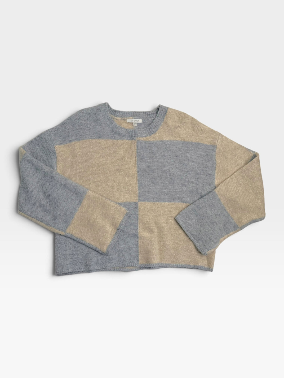 TAN/GREY Z SUPPLY SWEATER M