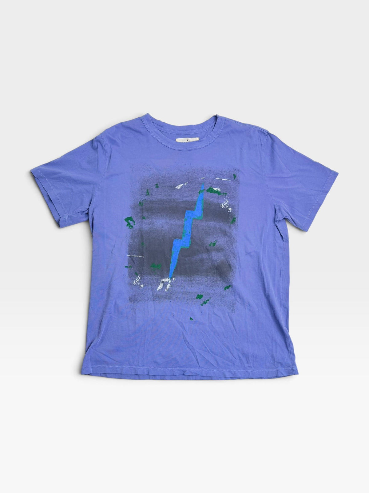 BLUE IMOGENE AND WILLIE "BOLT" TEE (NWT $68) M