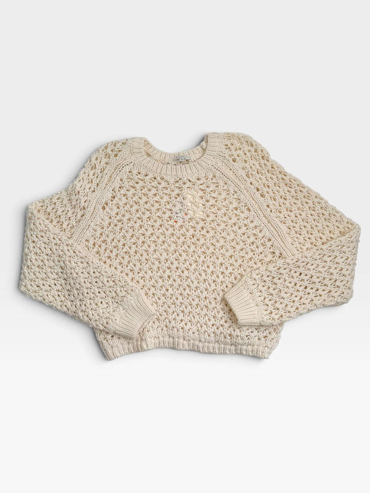 IVORY KNITTED Z SUPPLY SWEATER (NWT) XL