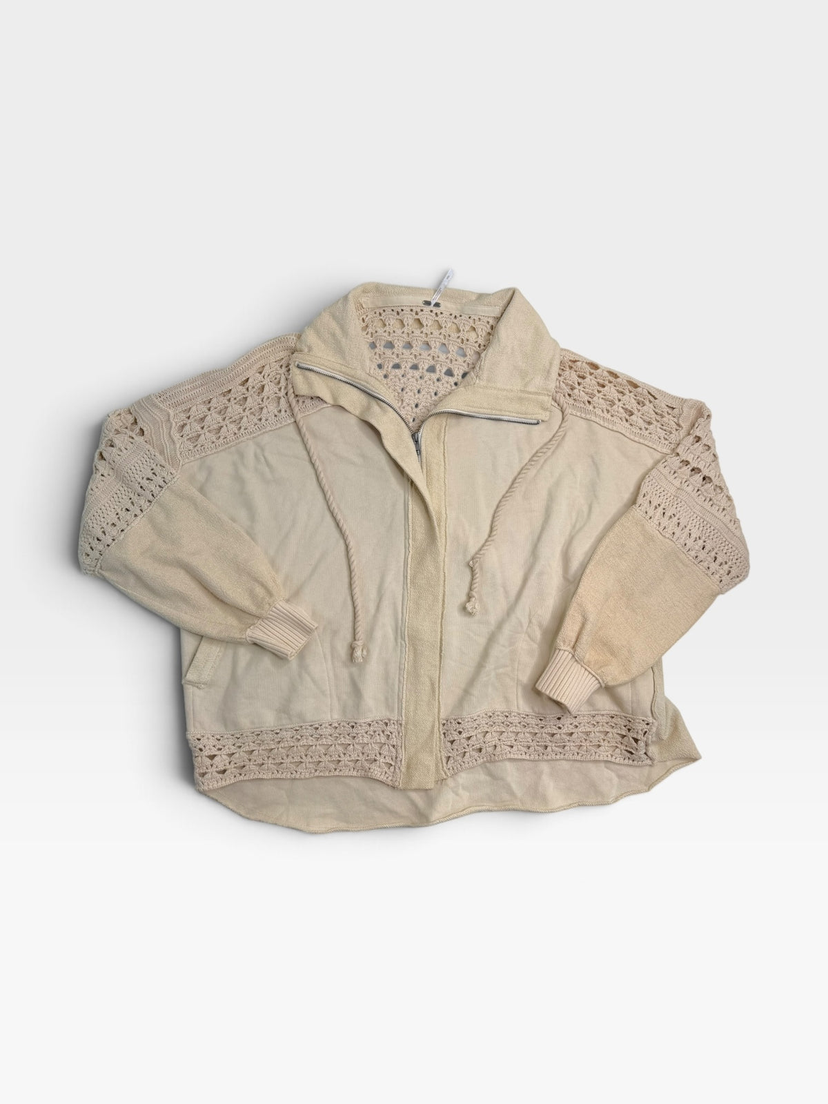 TAN FREE PEOPLE KNITTED SHACKET S
