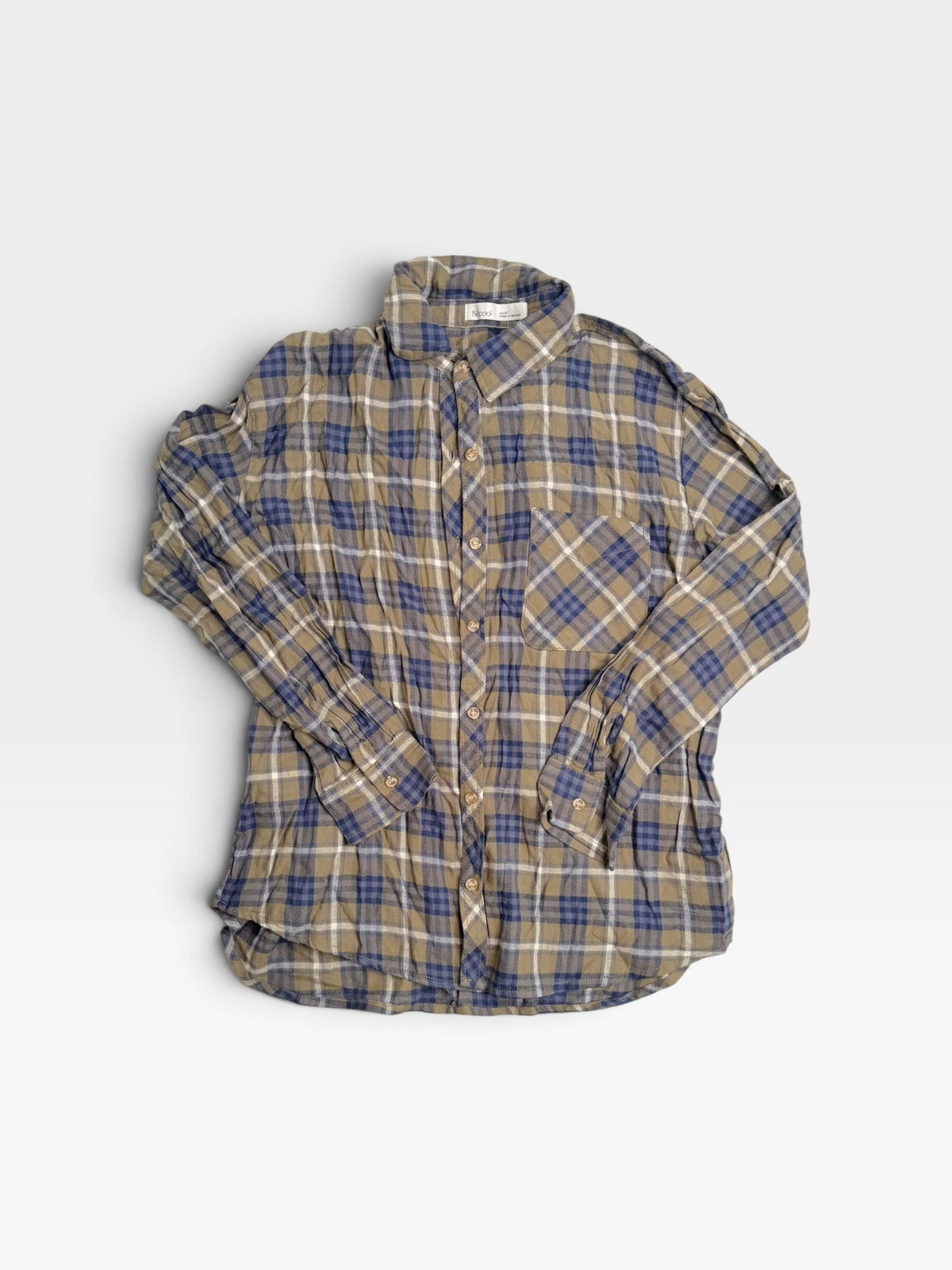 GREEN/BLUE BECOOL FLANNEL (NWT $59) M