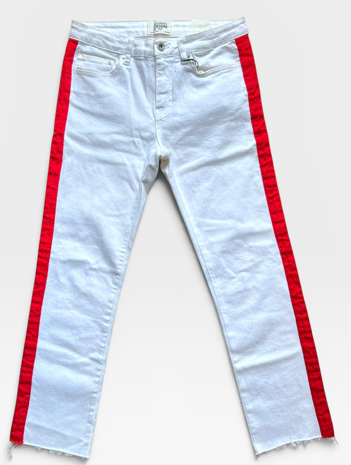 WHITE/RED ZARA PANTS (NWT) 4