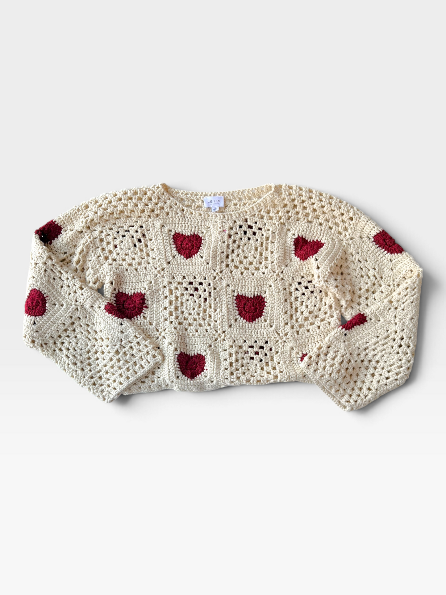 TAN/HEART LELIS SWEATER S