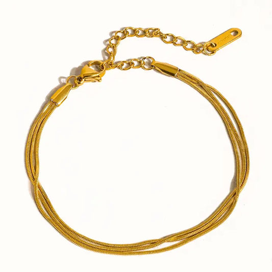 18K GOLD THIN CHAIN BRACELET (NON-TARISH)