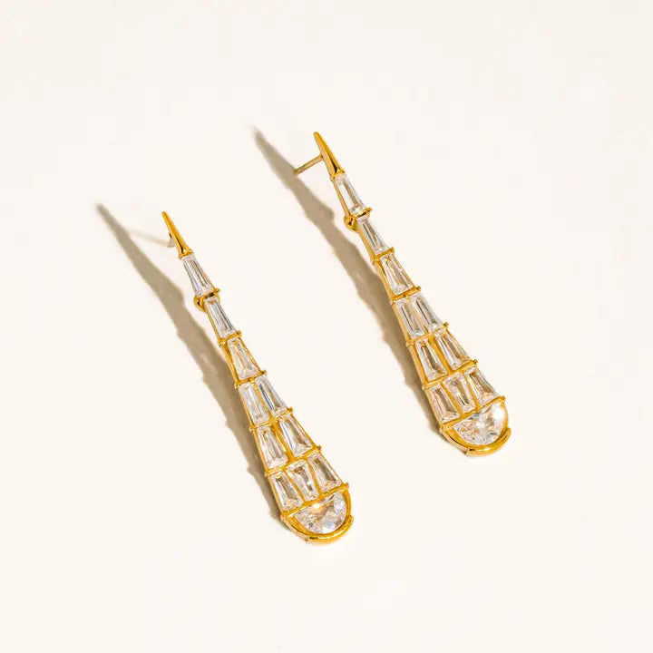 18K GOLD SERPENT EARRINGS (NON-TARNISH)