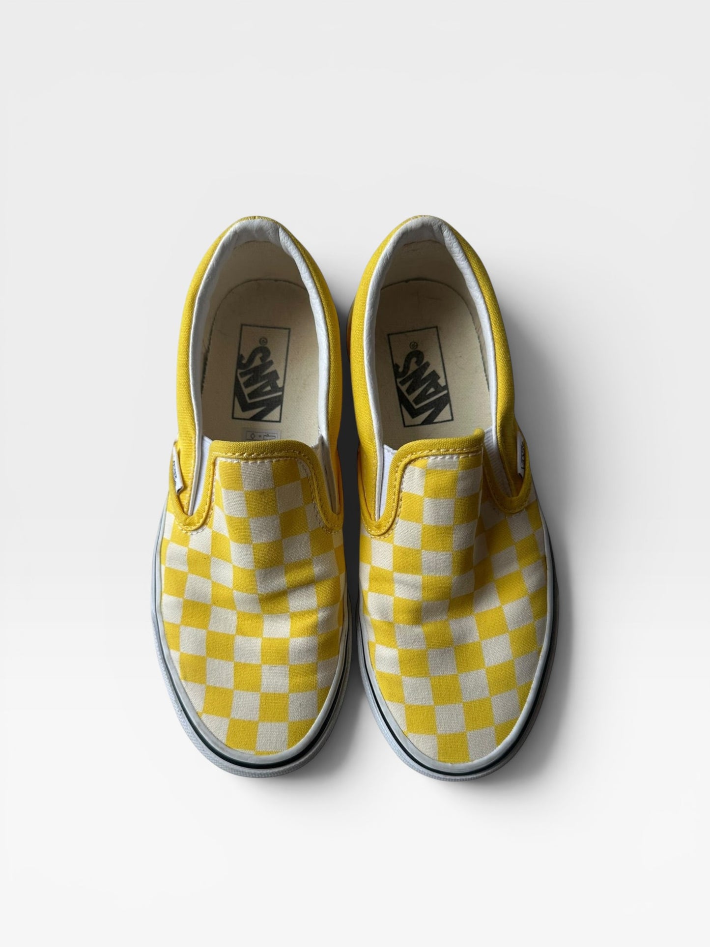 YELLOW CHECKERED VANS 6
