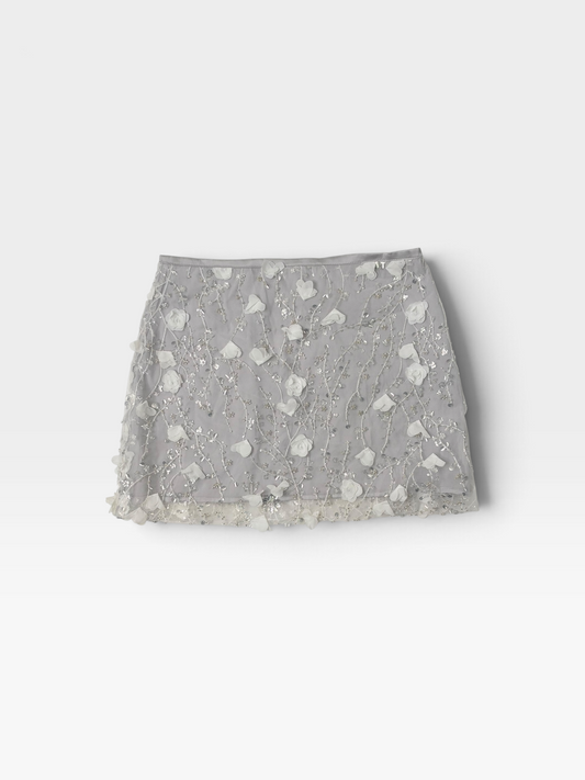 SILVER ZARA SKIRT S