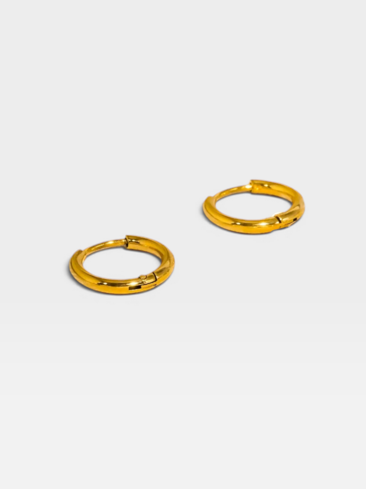 18K GOLD NON TARNISH HOOP EARRINGS