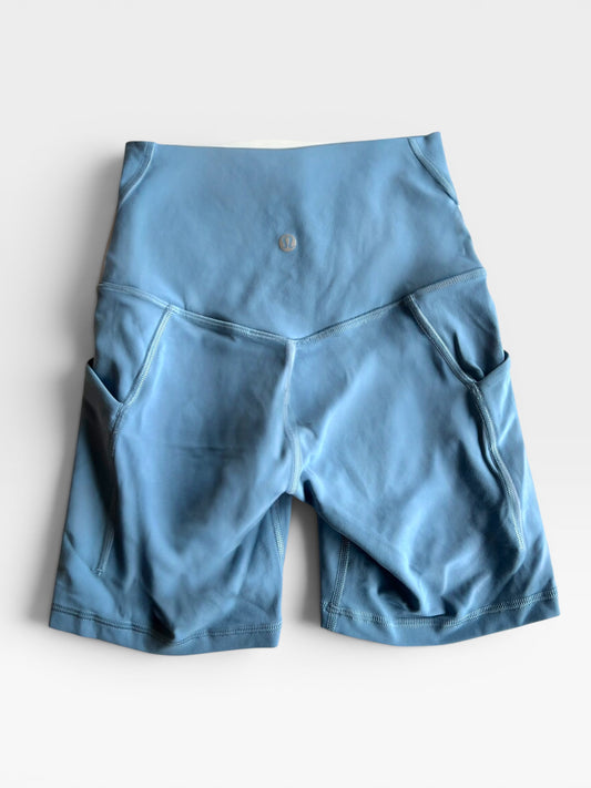 BLUE LULULEMON SHORTS 2