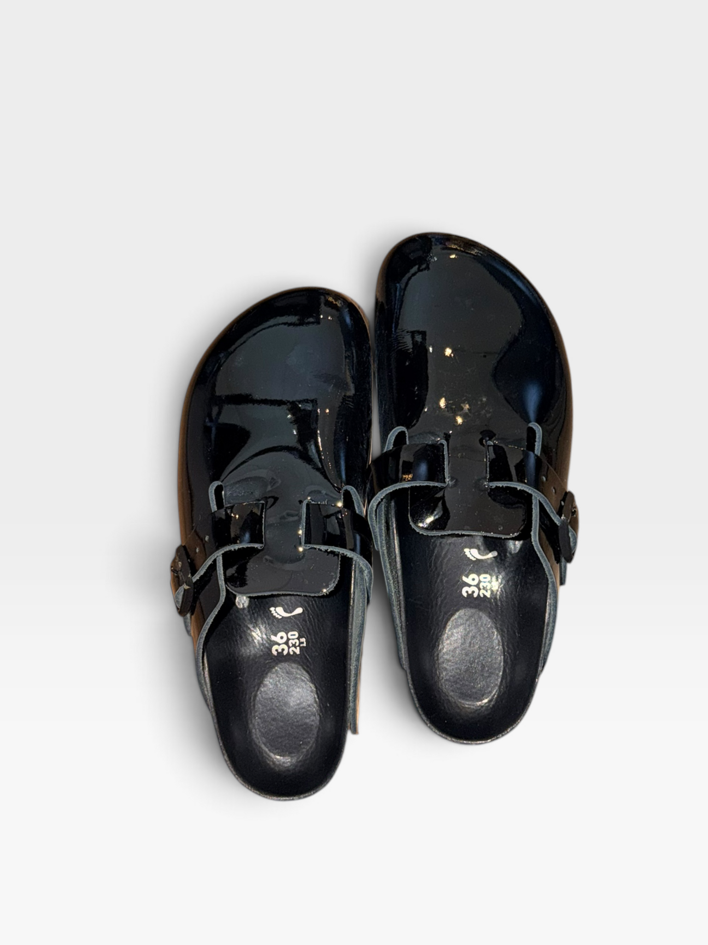 BLACK BIRKENSTOCK MULE SHOES 36