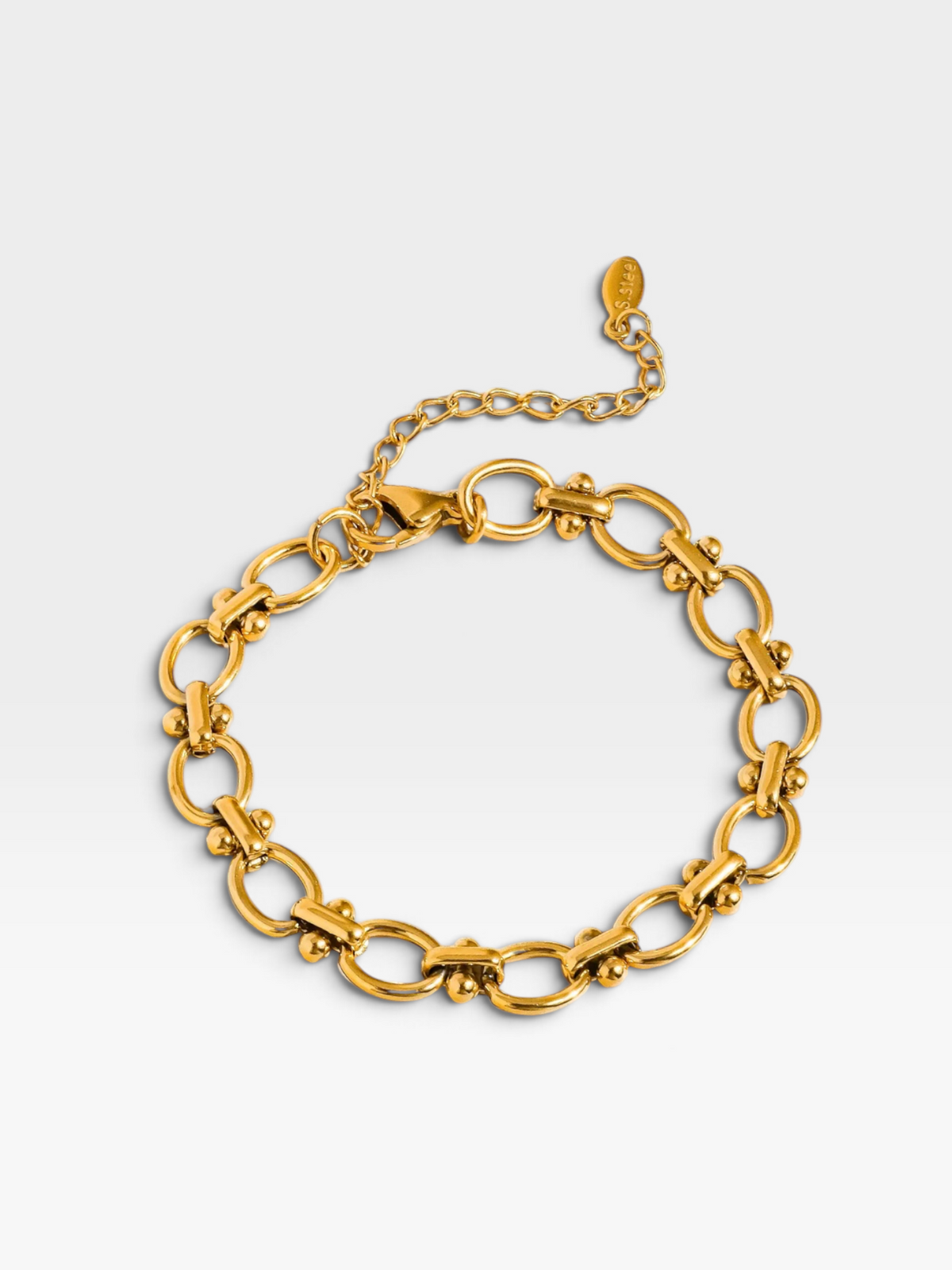 18K GOLD NON-TARNISH BRAIDED CHAIN BRACELET