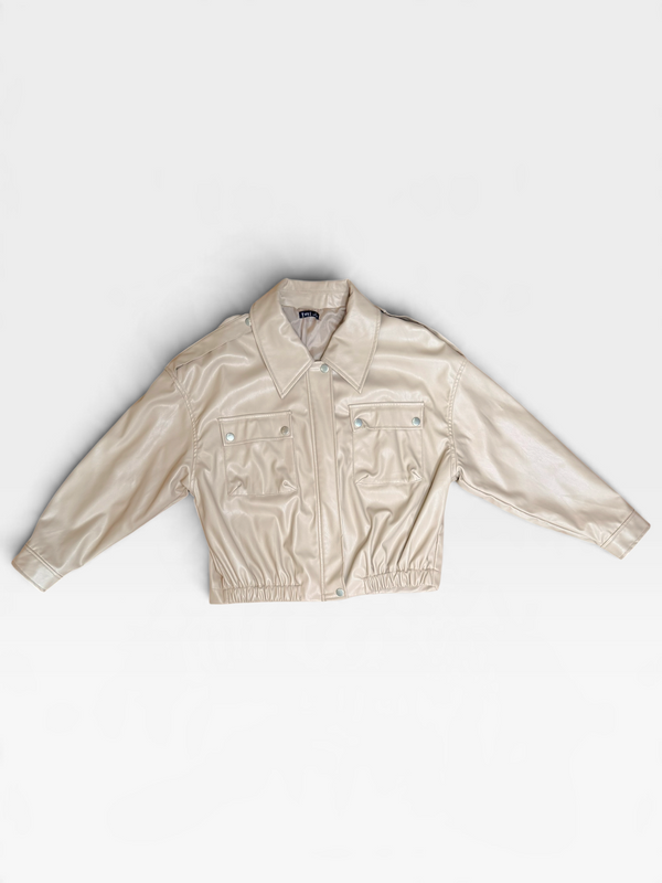 TAN LEATHER VERY J JACKET M