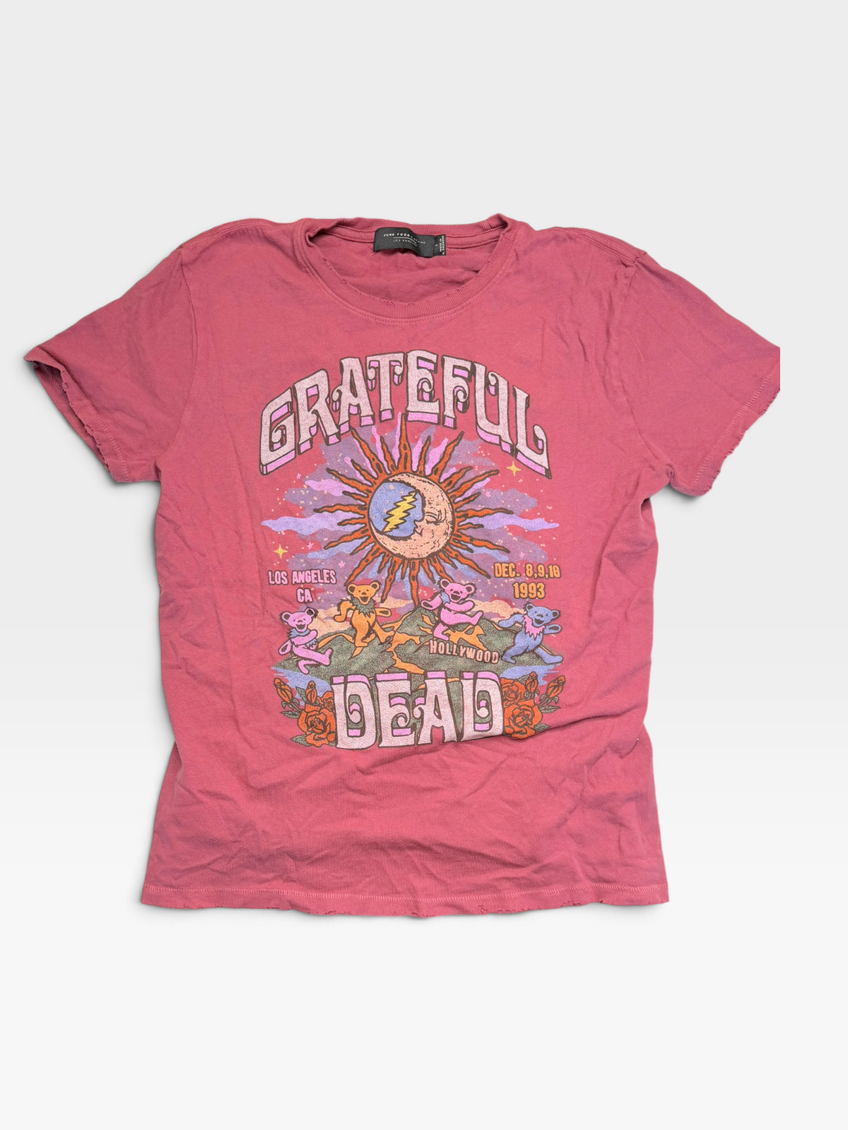 WINE JUNKFOOD GRATEFUL DEAD TSHIRT S