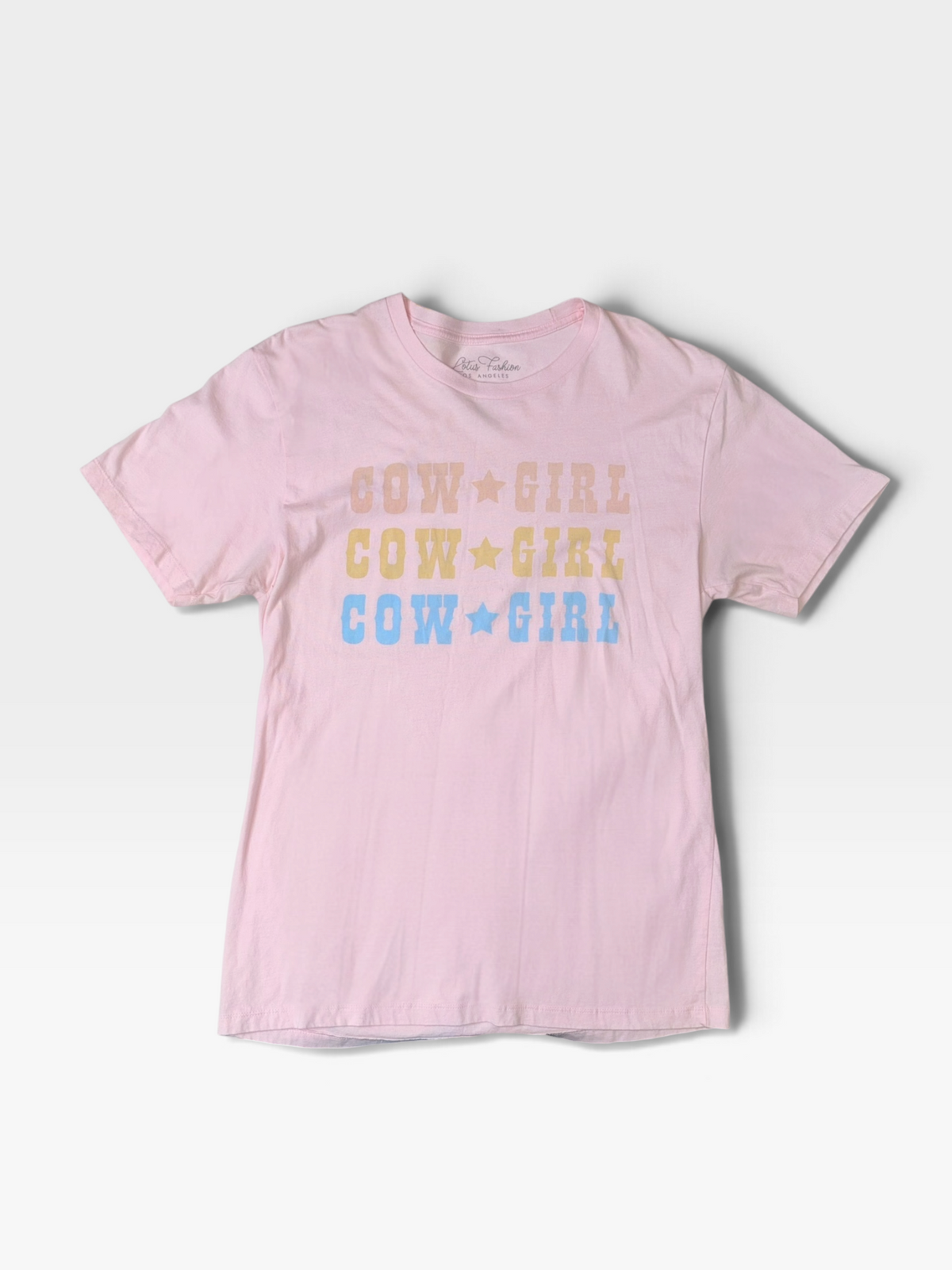 PINK LOTUS FASHION " COWGIRL" TSHIRT | M