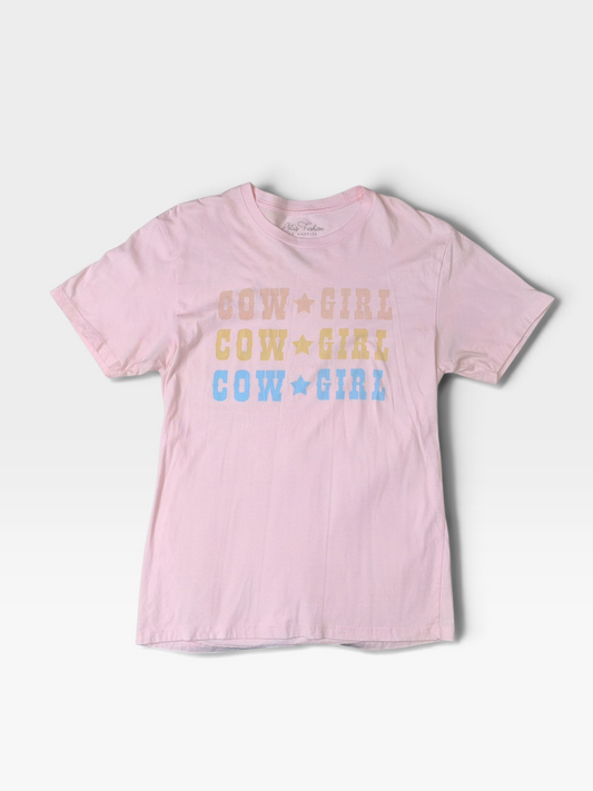 PINK LOTUS FASHION " COWGIRL" TSHIRT | M