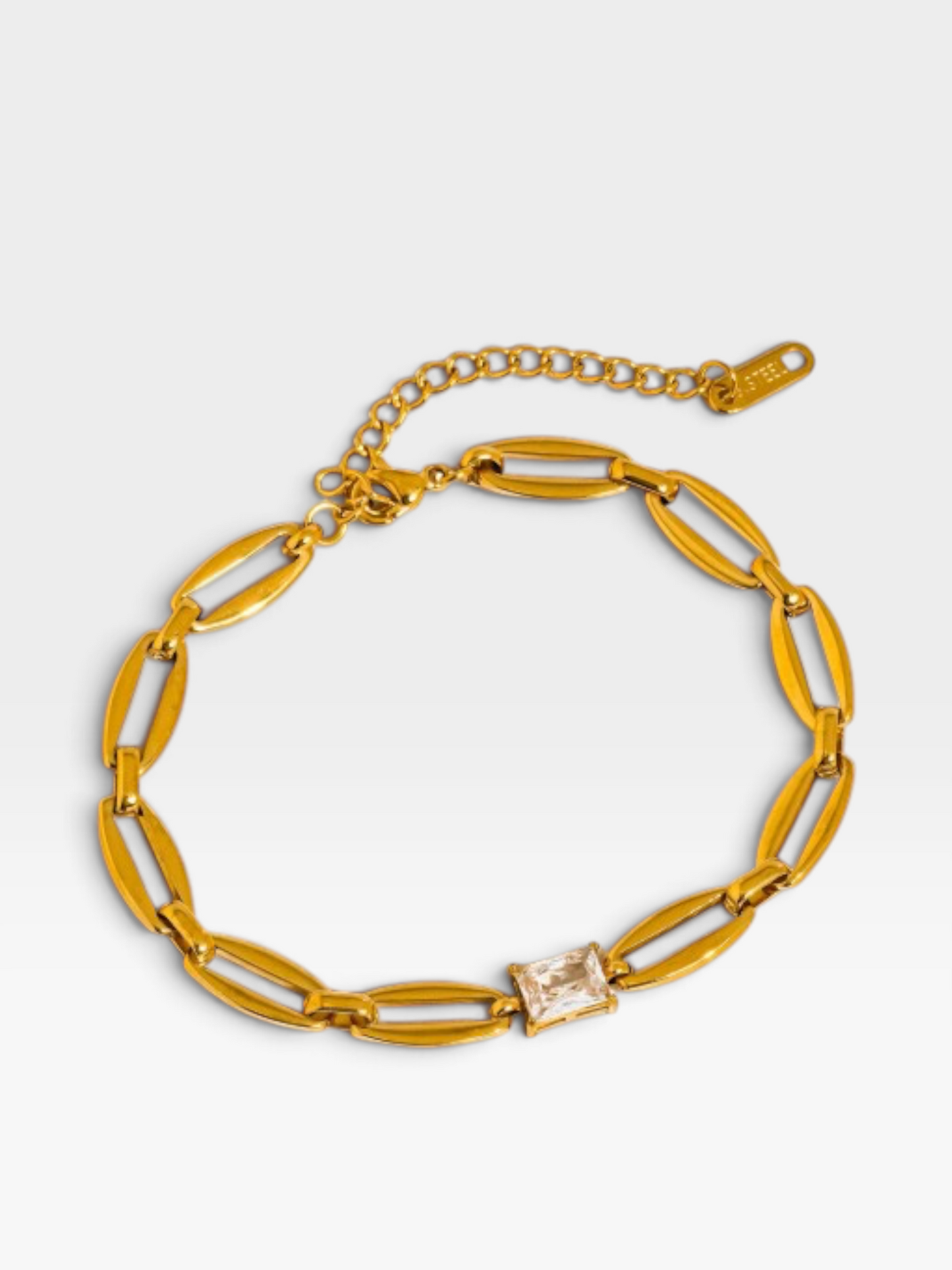 18K GOLD NON TARNISH BRACELET CZ