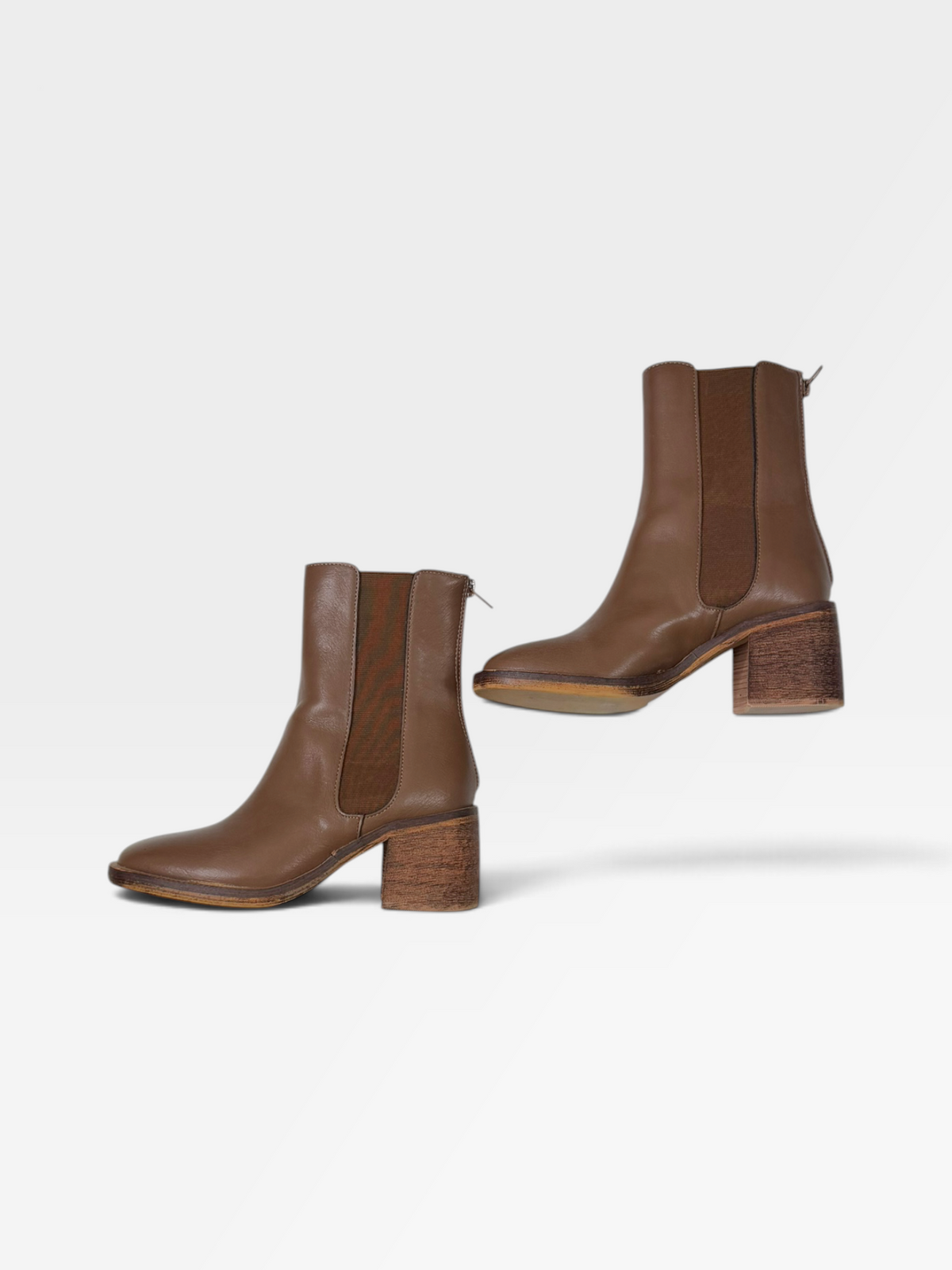 TAN LEATHER OASIS SOCIETY BOOTS 8