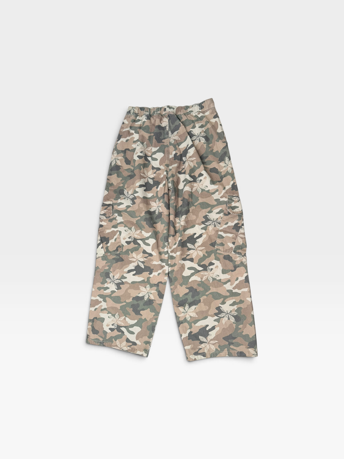 CAMO FLORAL EASEL WIDE-LEG PANTS (NWT) M