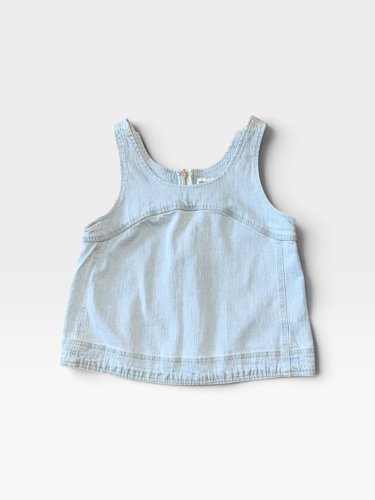 DENIM VELVET HEART DENIM TOP (NWT) M