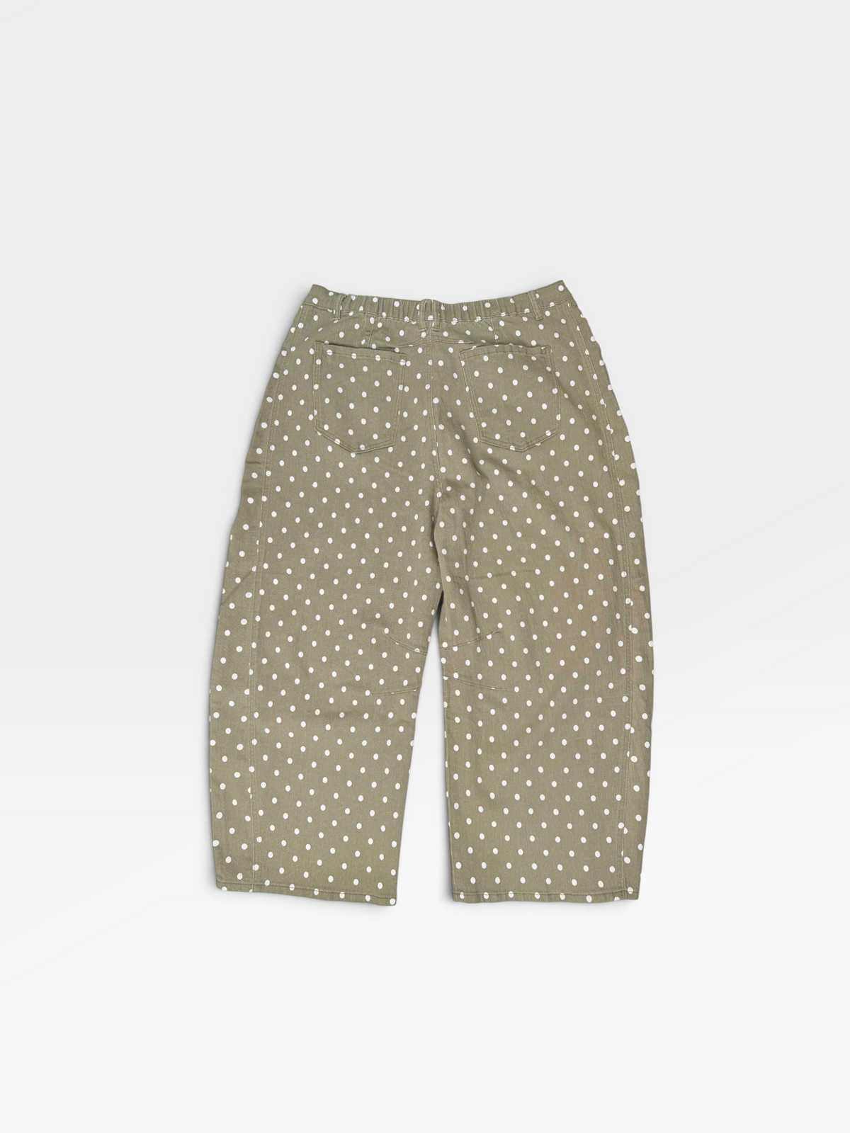 GREEN/WHITE POLKA DOT DAVI & DANI BARREL PANTS (NWT $70) 2X
