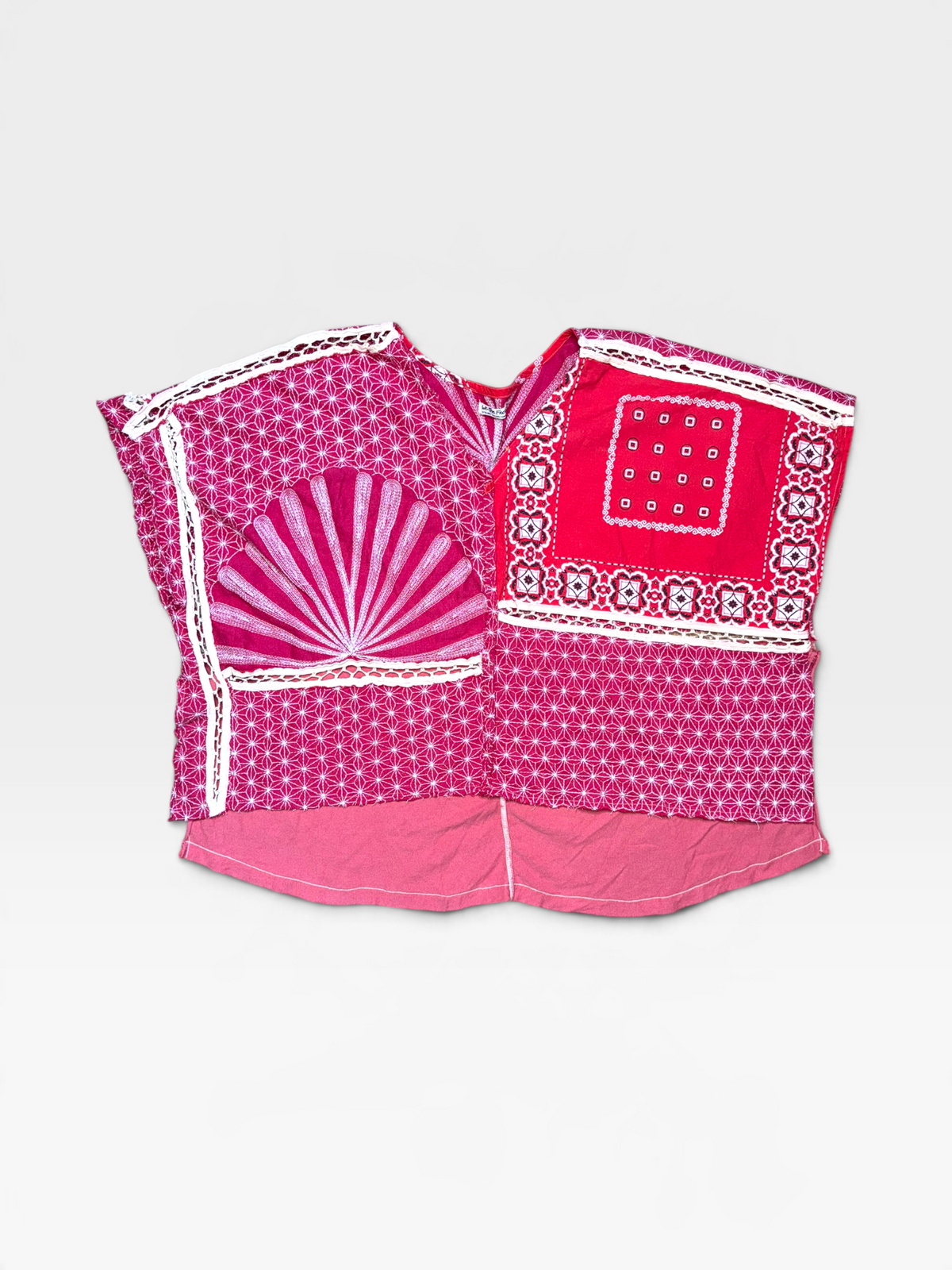 PINK PATCHWORK FREE PEOPLE TOP (ORG. $168) | XS