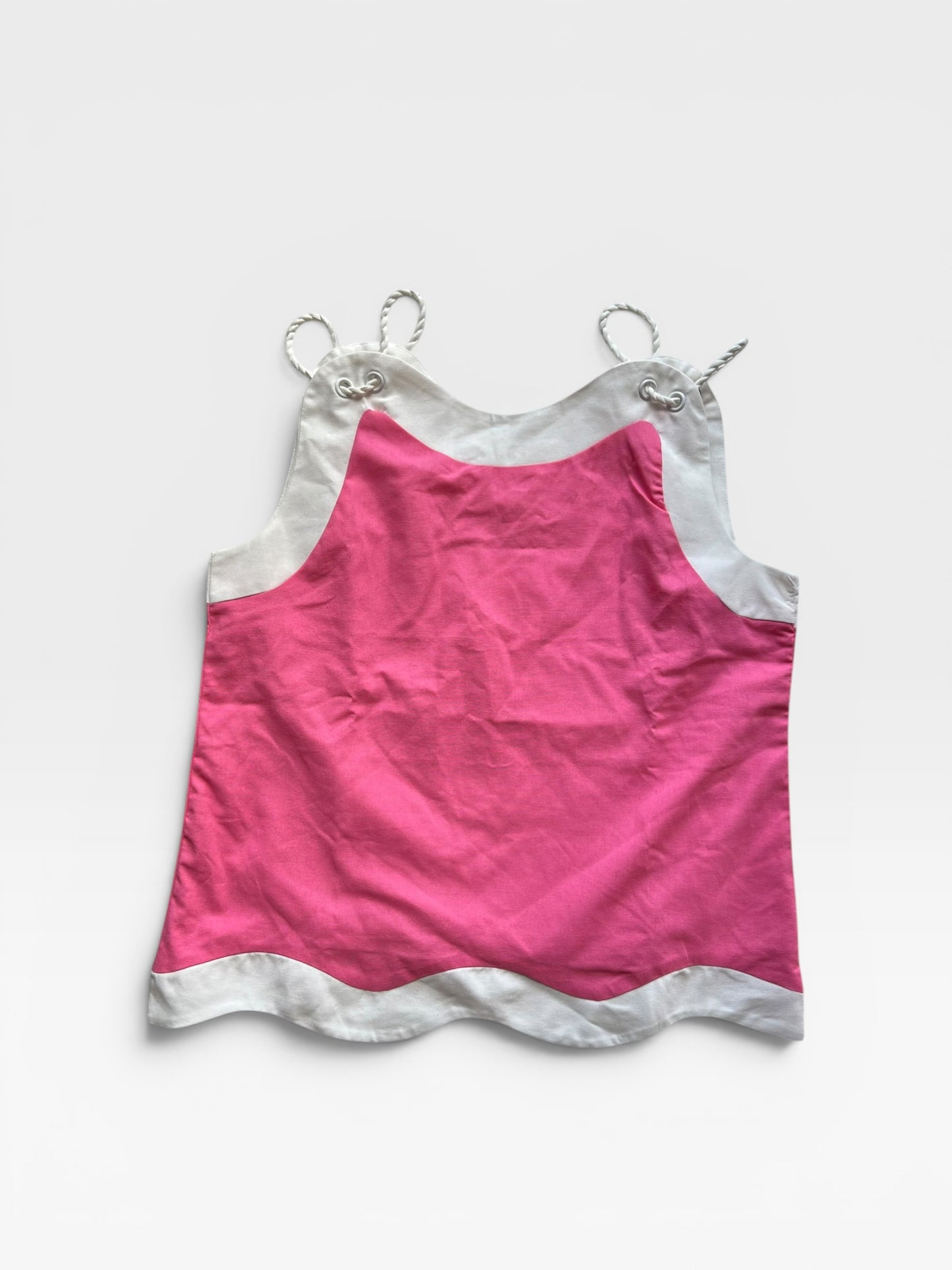 PINK/WHITE AUREUM TANK TOP (NWT $94) L