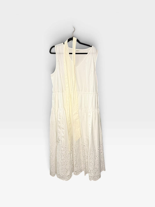 WHITE BANANA REPUBLIC MAXI DRESS XL