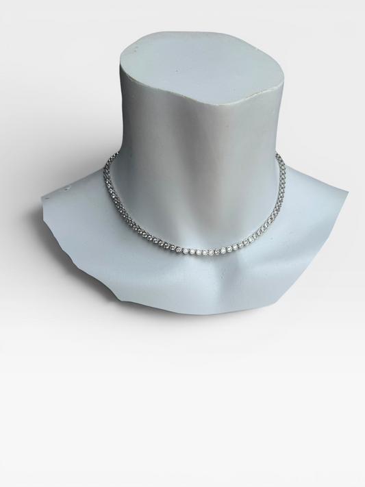 SILVER "MELINDA MARIA" NECKLACE 15" (ORG. $205)