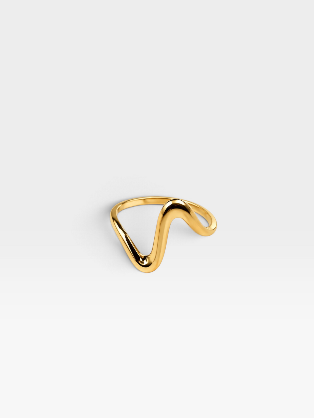 18K GOLD NON-TARNISH WAVE RING