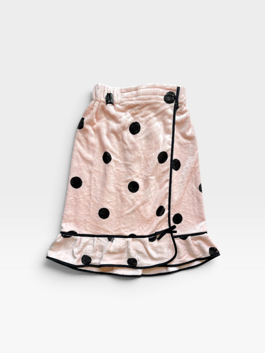 PINK POLKA DOT BELLA SPA WRAP - PLUSH (NWT) OS