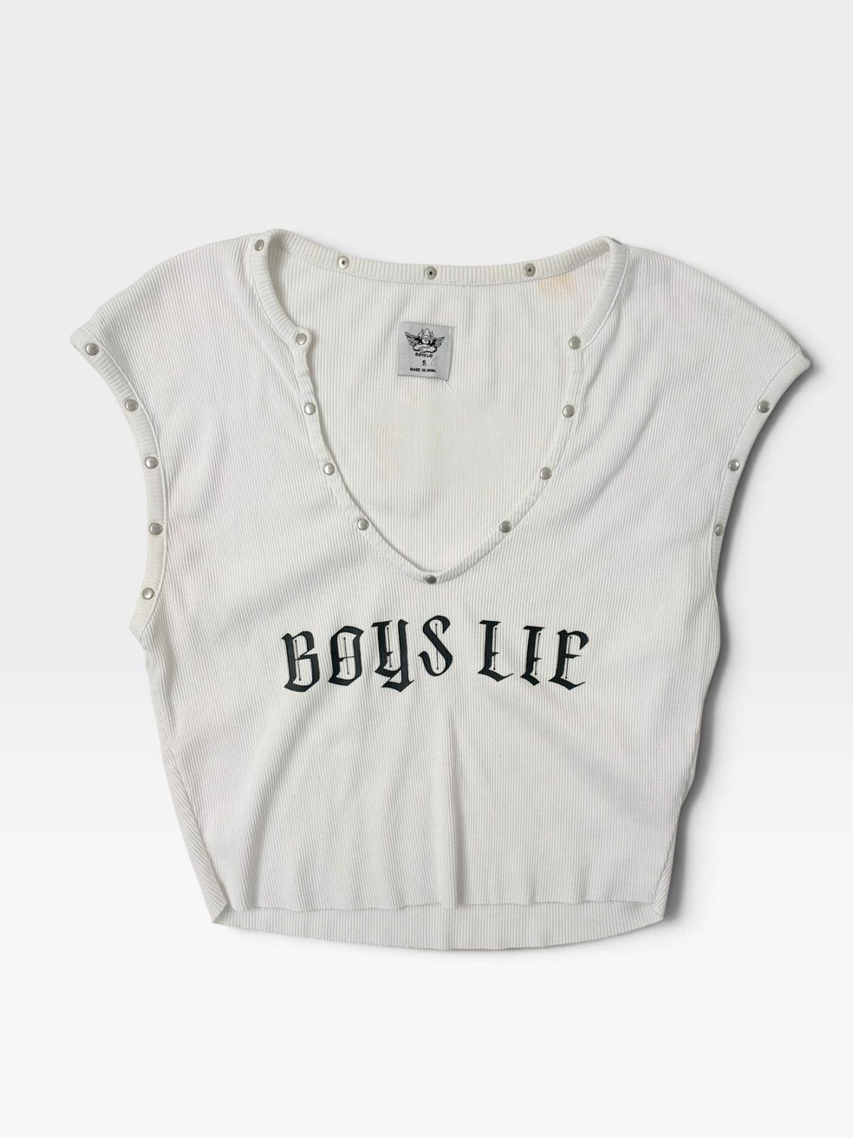 WHITE BOYS LIE STUDDED TANK TOP (ORG. $65) | S
