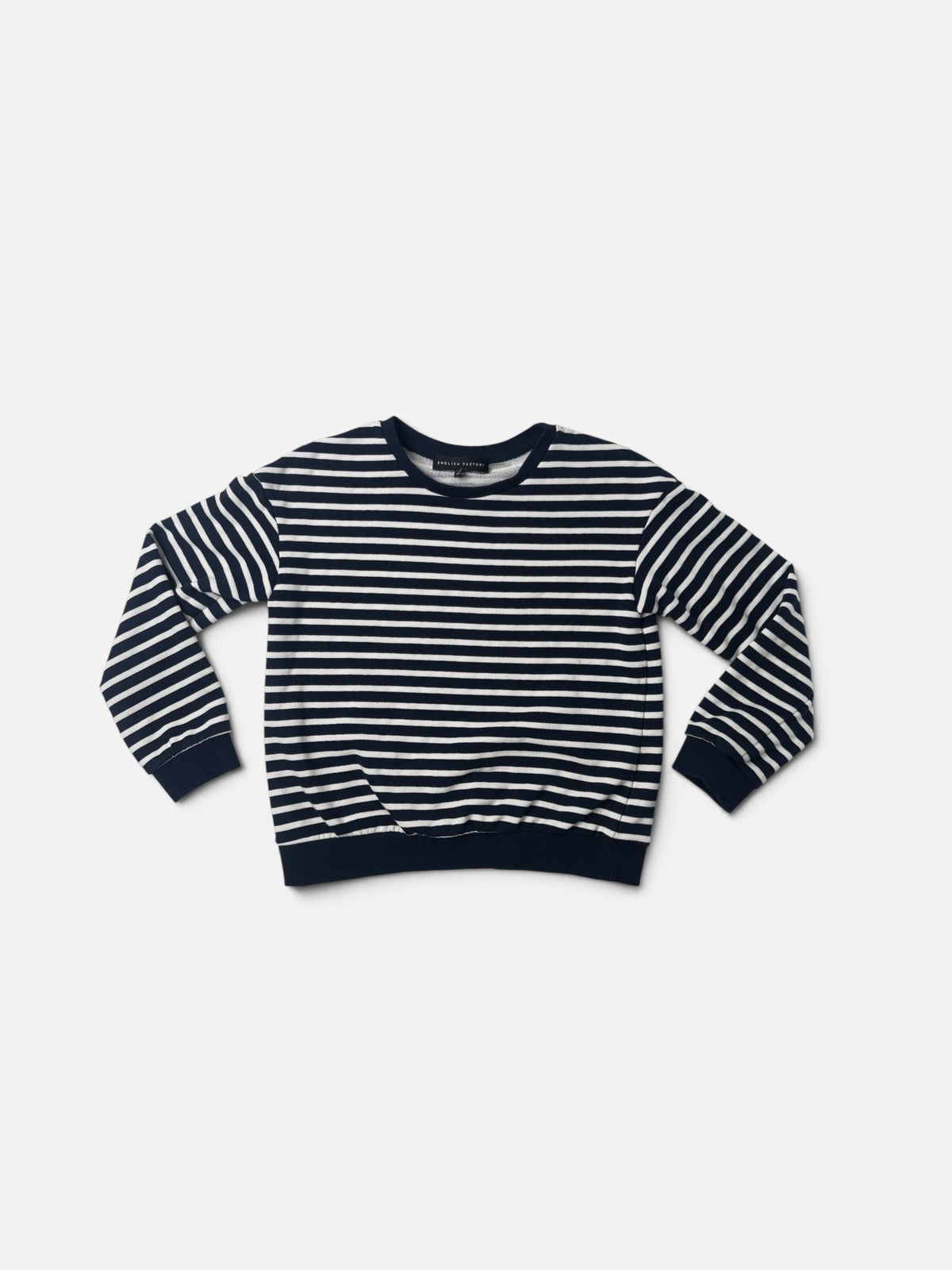 NAVY/WHITE ENGLISH FACTORY PULLOVER XS