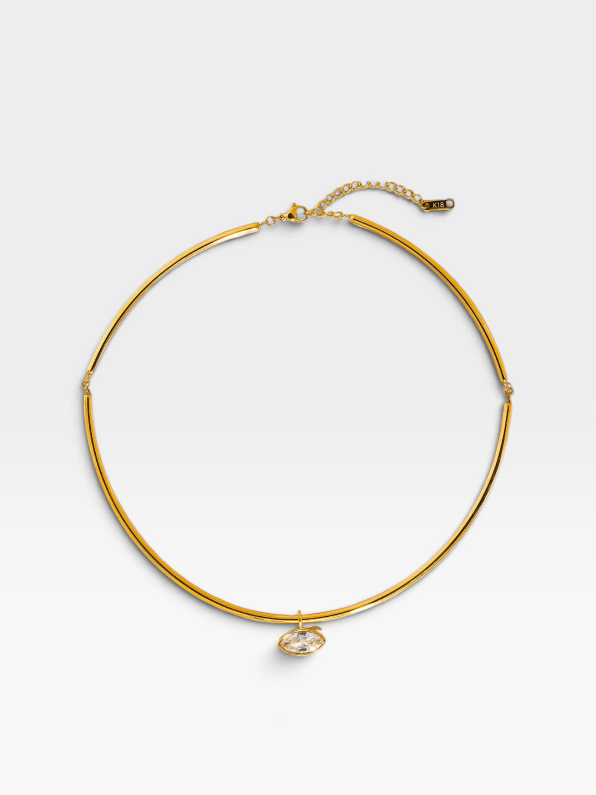18K GOLD NON-TARNISH CLASSIC CZ CHOKER