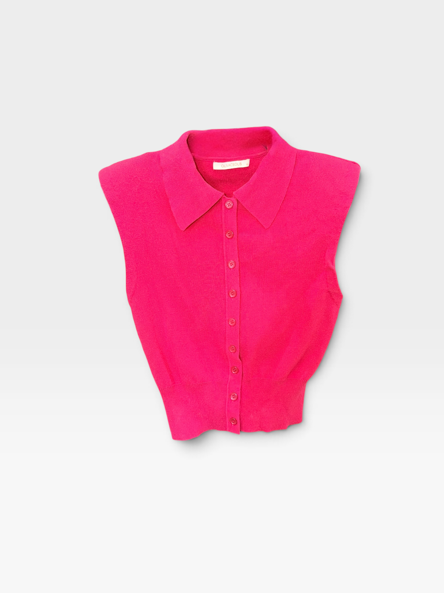 RED OLIVACEOUS TANK TOP M
